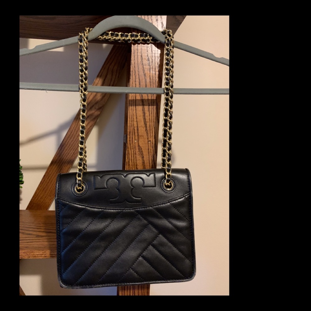 TORY BURCH Black Convertible Shoulder Bag